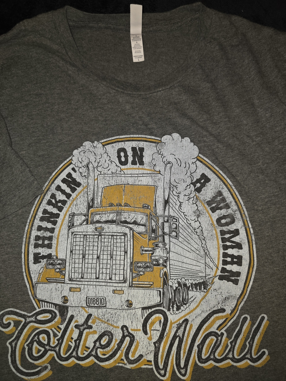 Colter Wall Graphic Truck Tee - Gray with Yellow Print